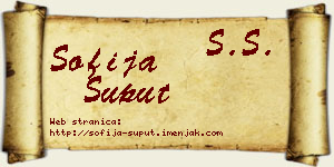Sofija Šuput vizit kartica